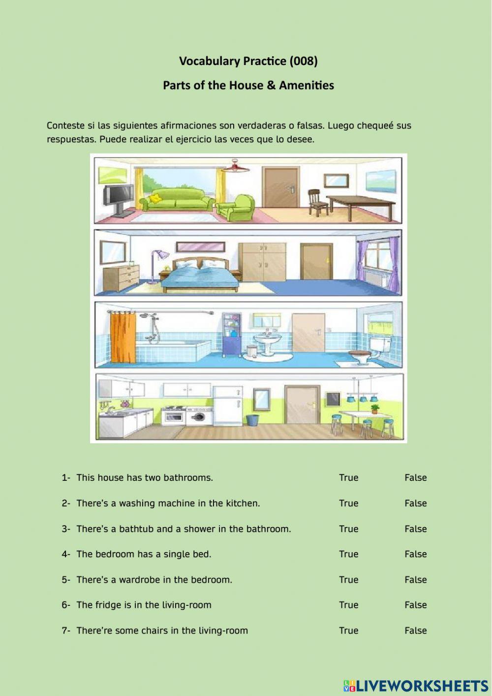 Amenities Vocabulary Practice 008