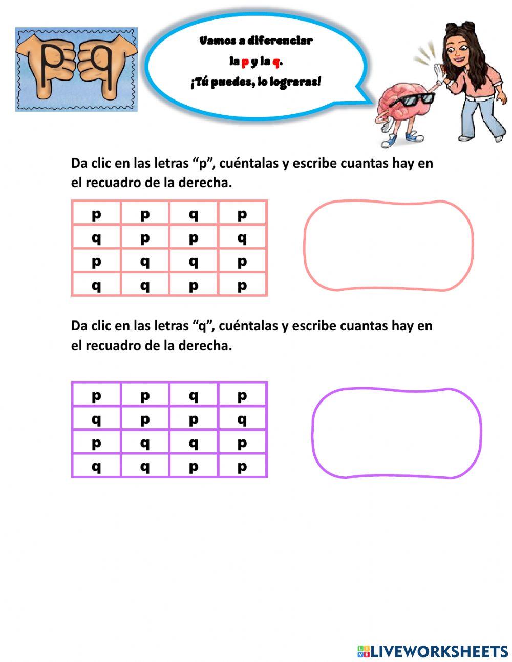 Actividad para niños con dislexia.