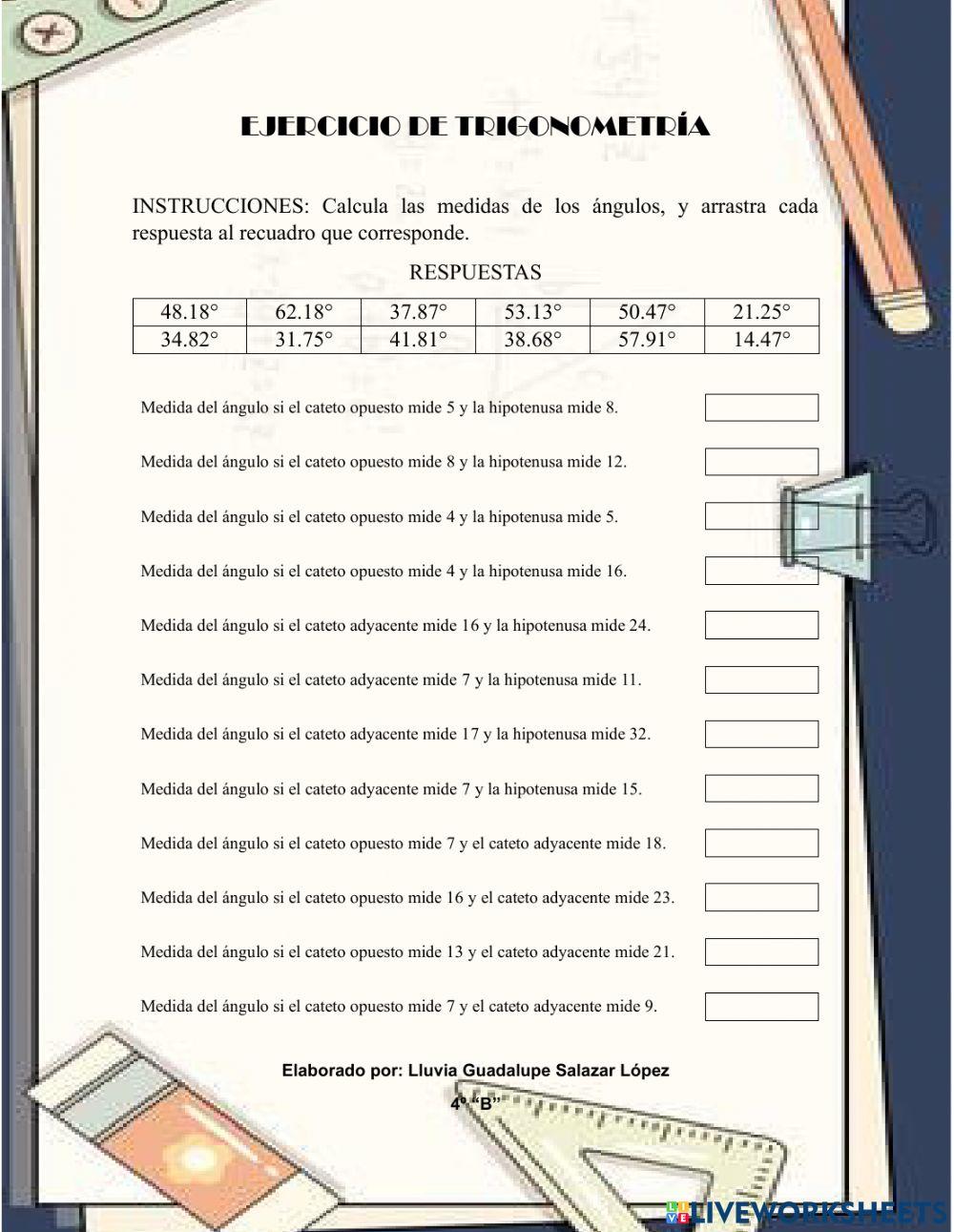 Aplicación de funciones trigonométricas