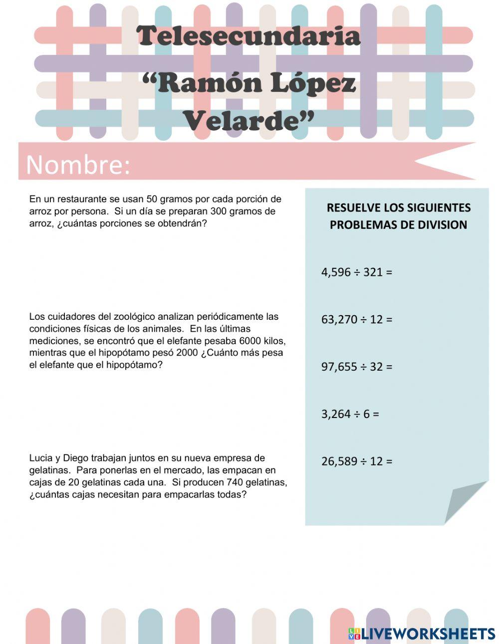 Problemas de division