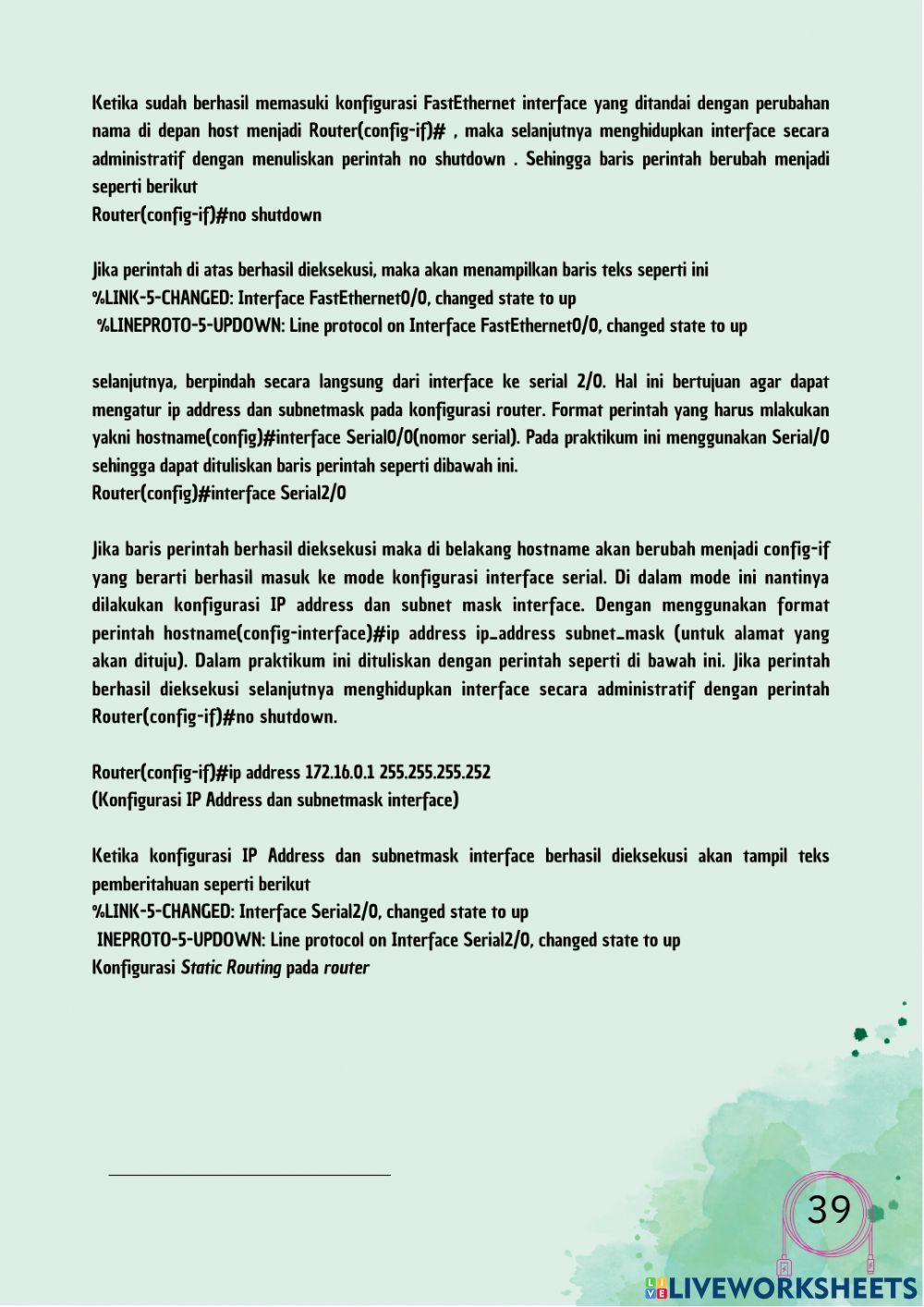 E-Modul PKPJ : Pratikum Static Routing Part 2