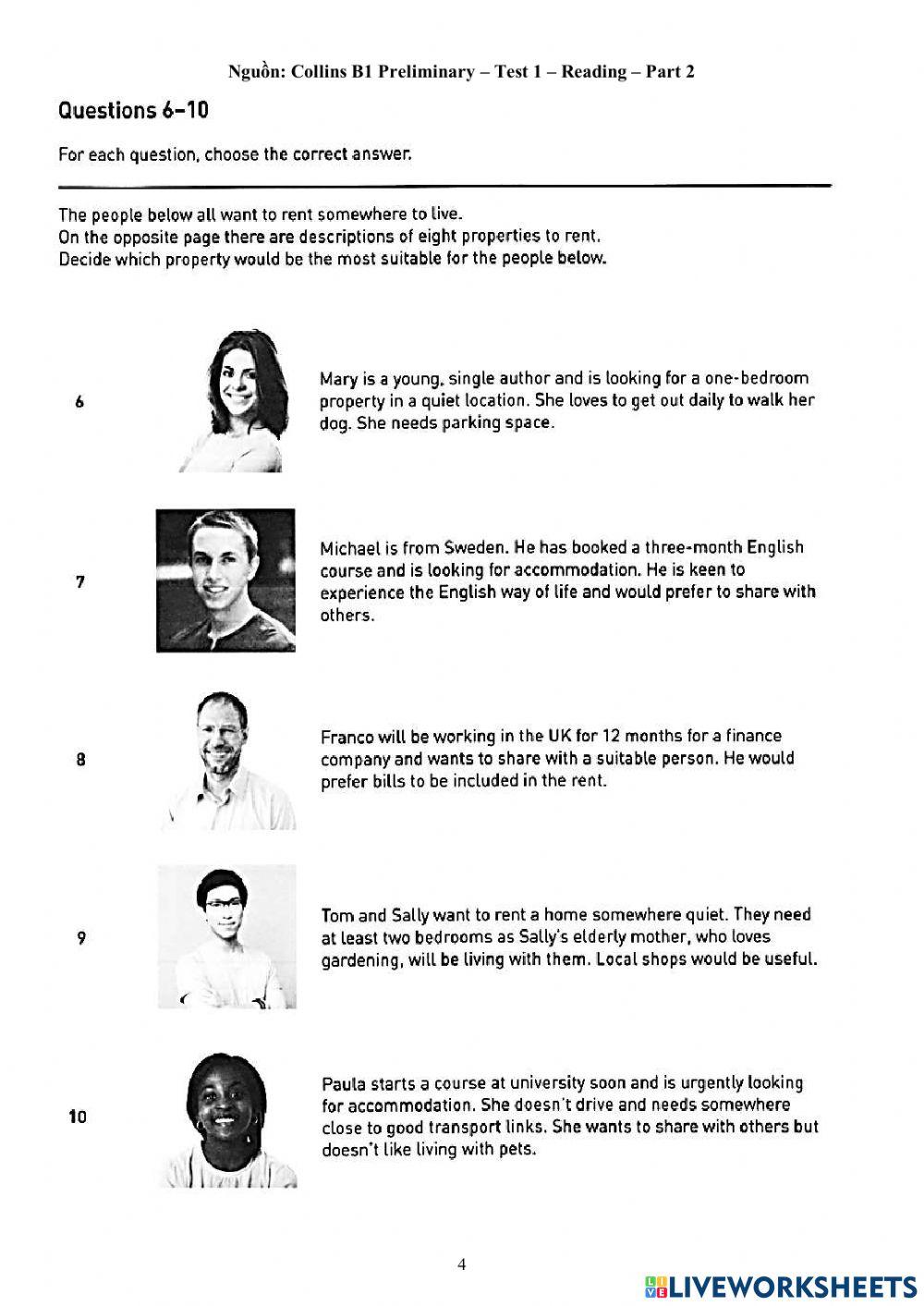 Viet Teacher-S6-WEEK 39-PET PRACTICE