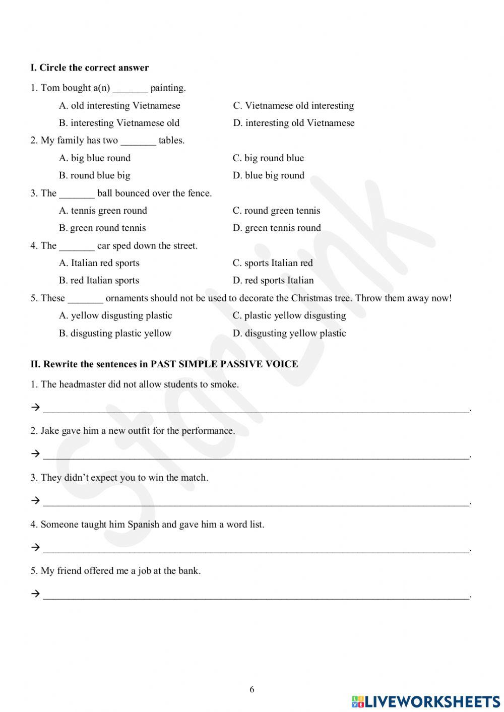 Viet Teacher-S6-WEEK 39-PET PRACTICE