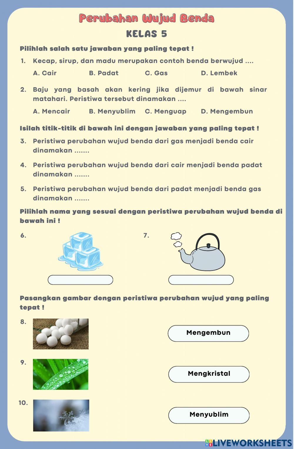 Perubahan Wujud Benda