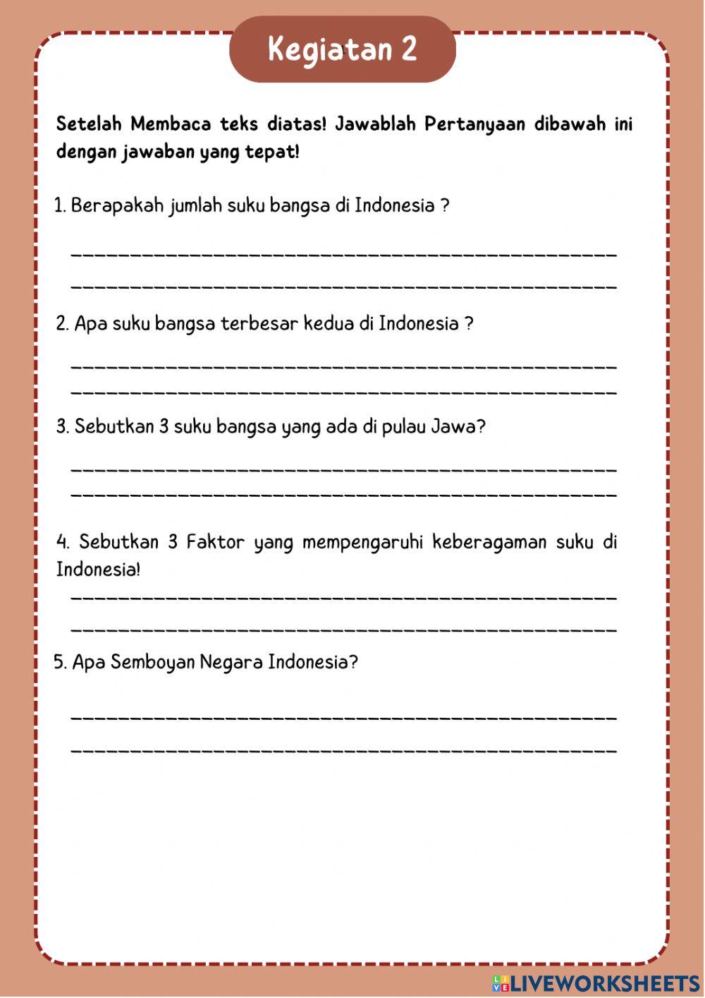 Keberagaman yang ada di indonesia