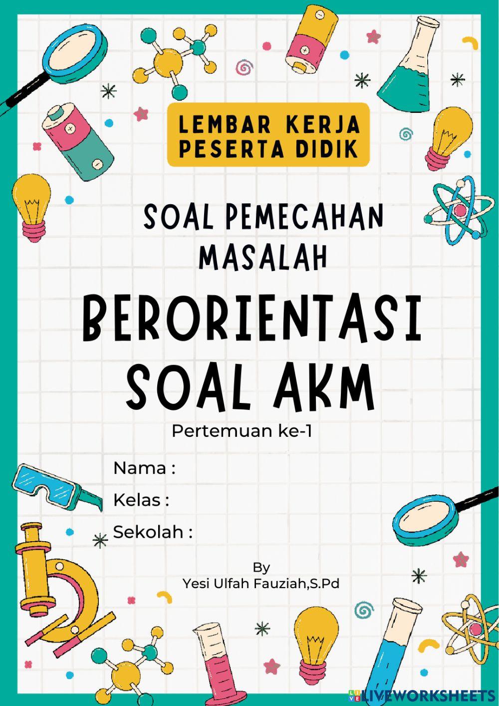 Lkpd pertemuan 1 - soal pemecahan masalah berorientasi akm - Materi penjumlahan dan pengurangan