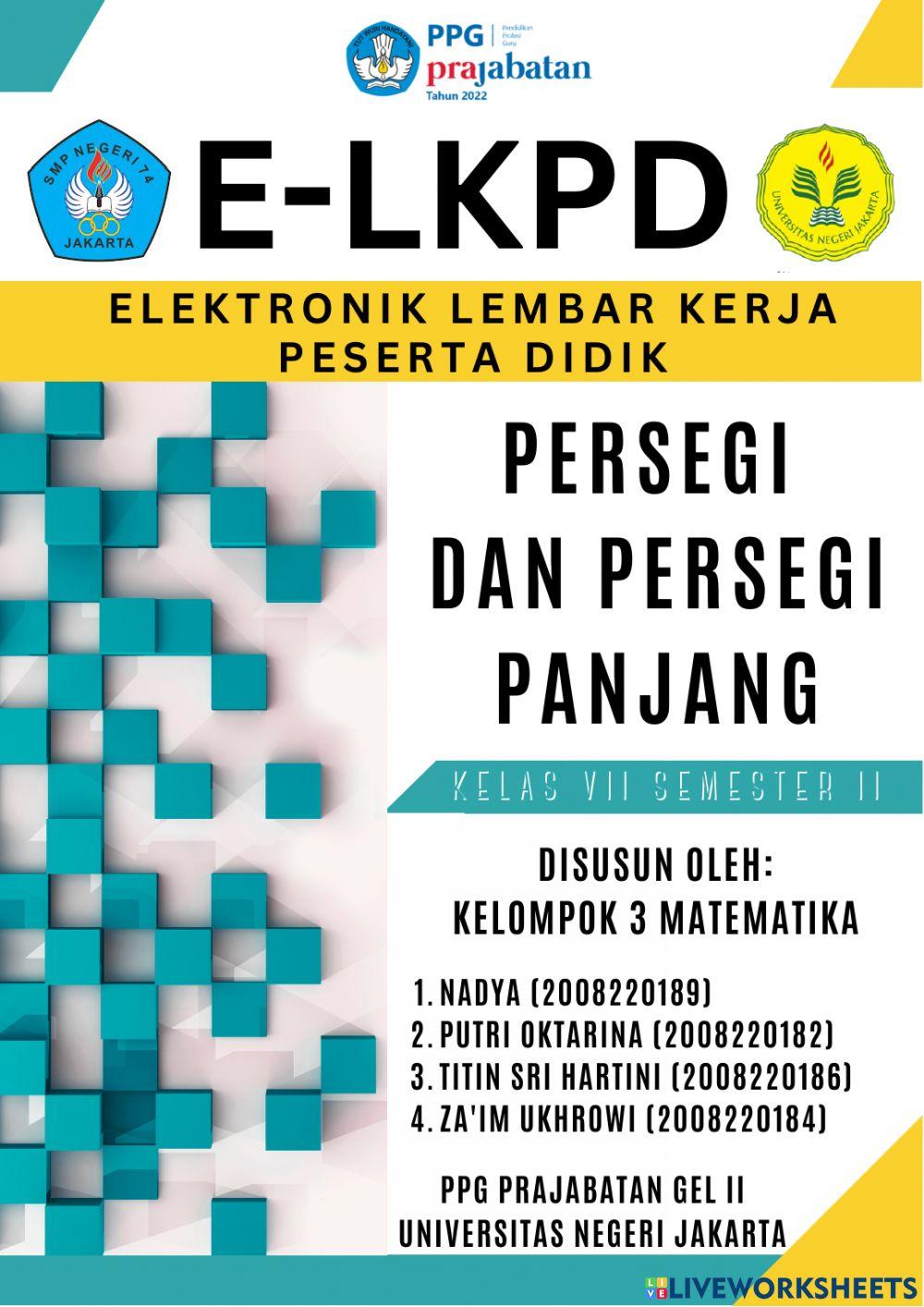 E-lkpd pbl (persegi dan persegi panjang)