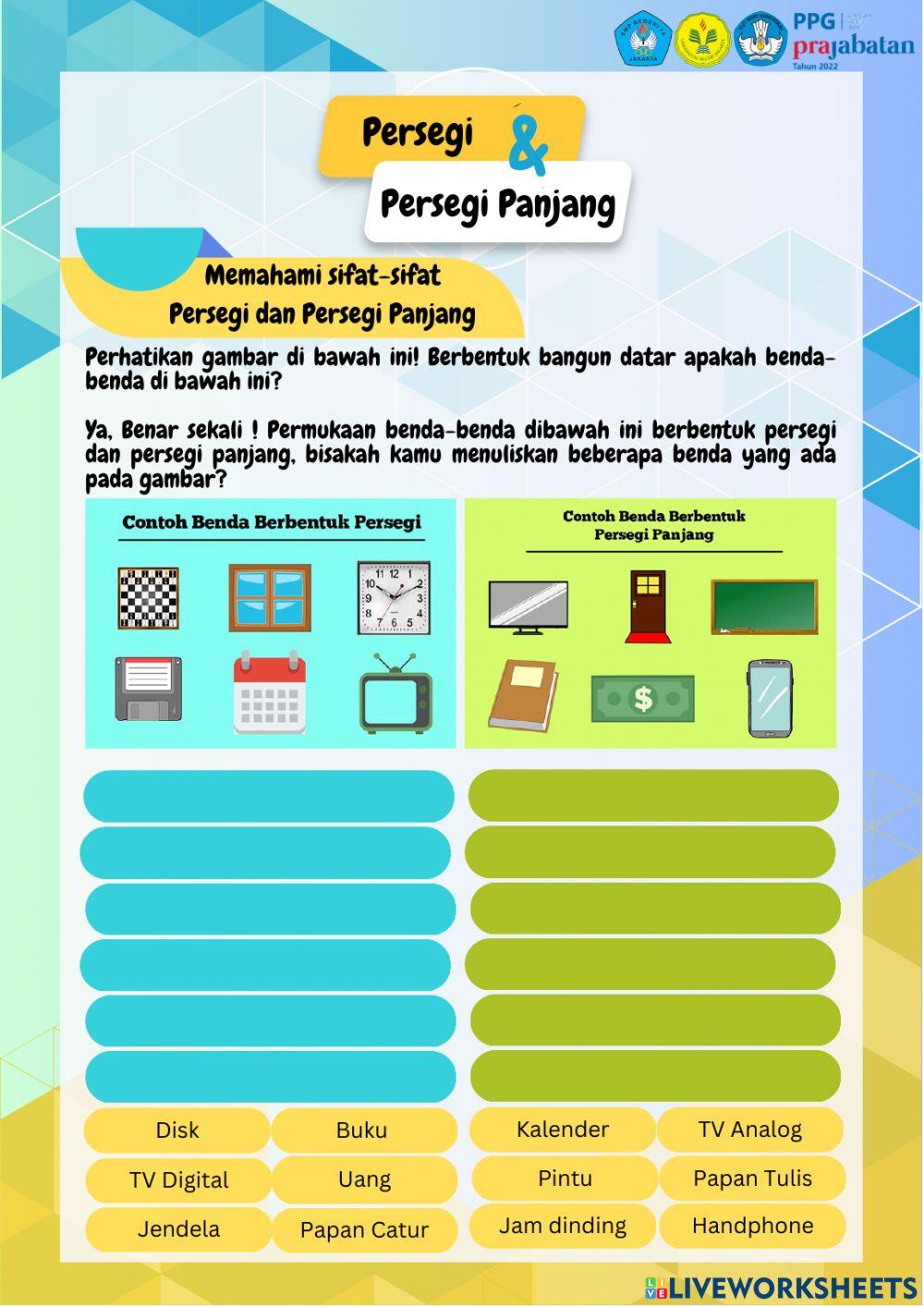 E-lkpd pbl (persegi dan persegi panjang)