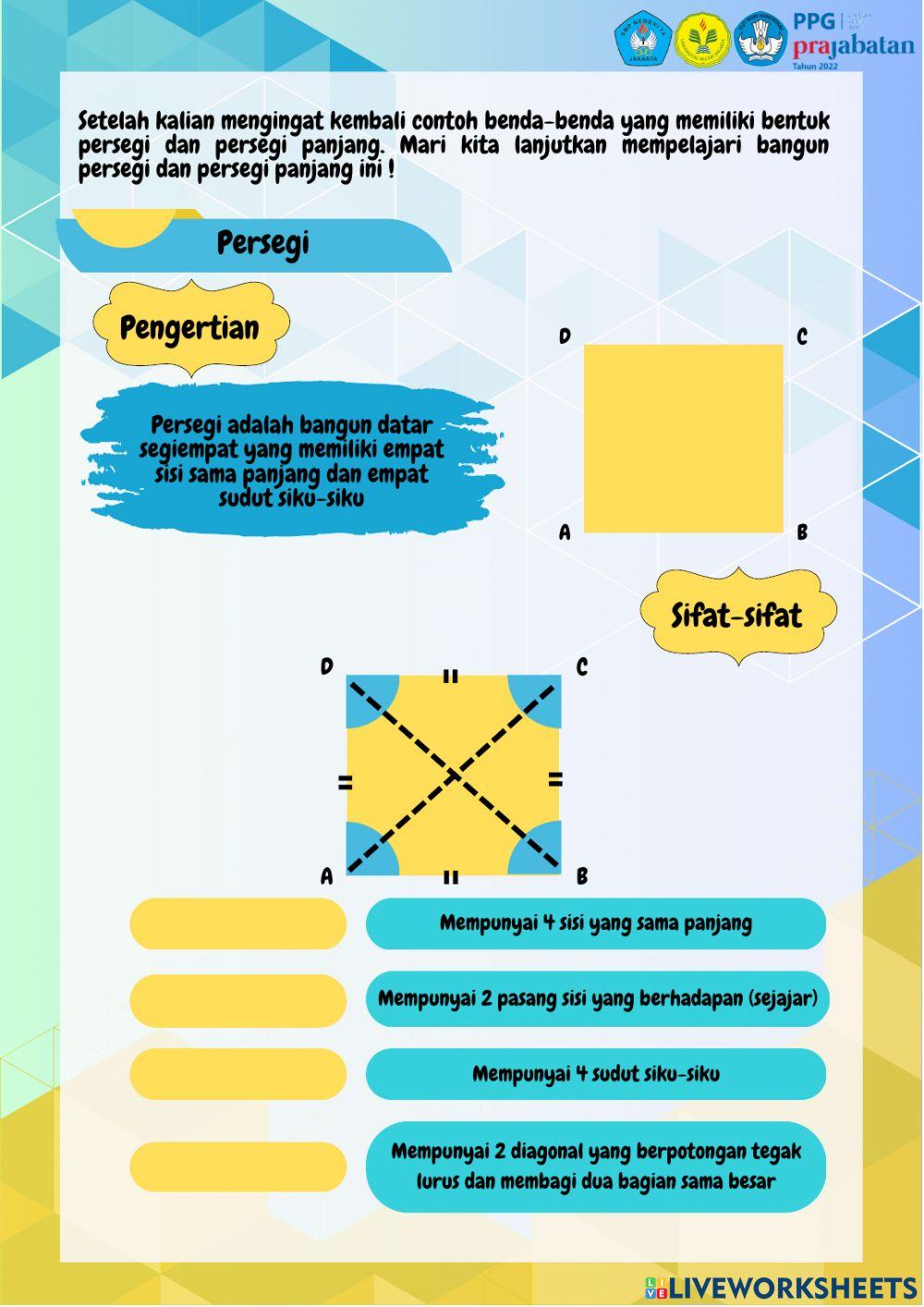 E-lkpd pbl (persegi dan persegi panjang)