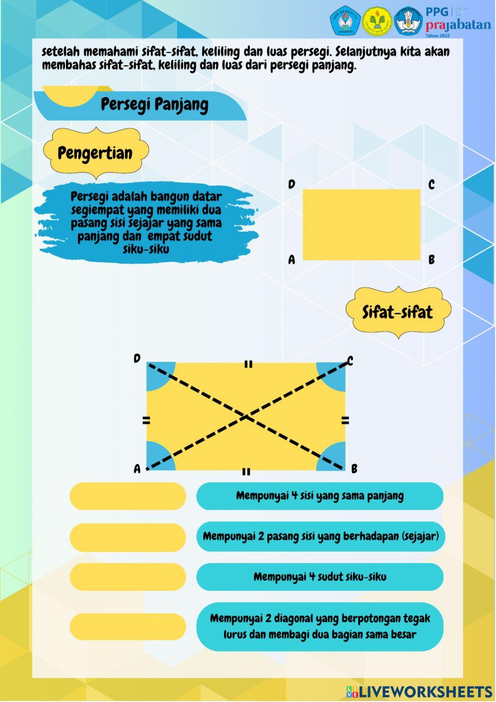 E-lkpd pbl (persegi dan persegi panjang)