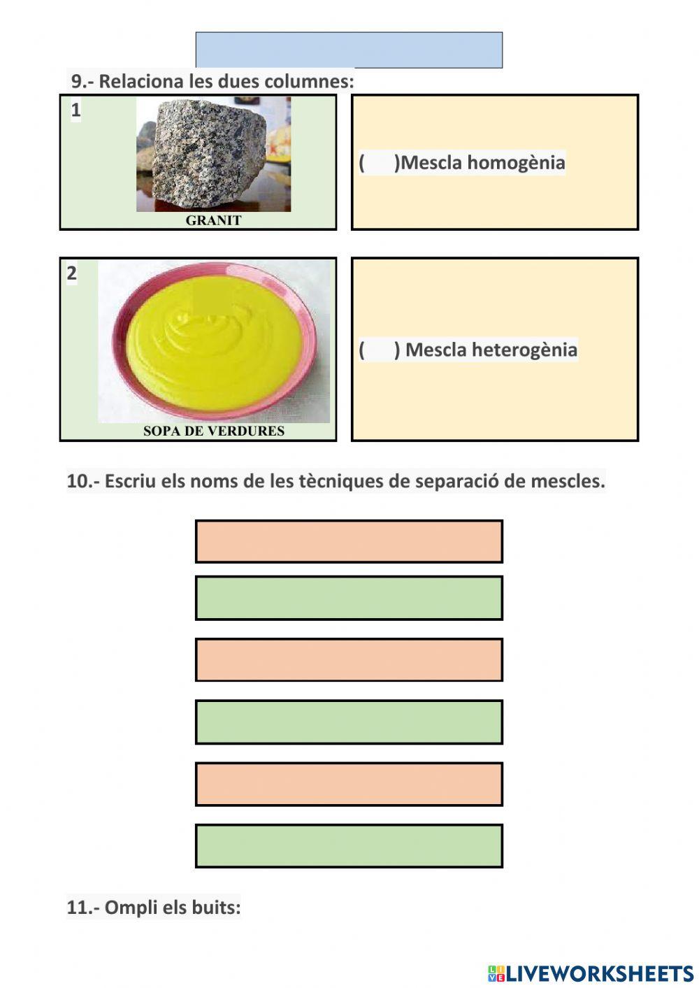 matària i materials