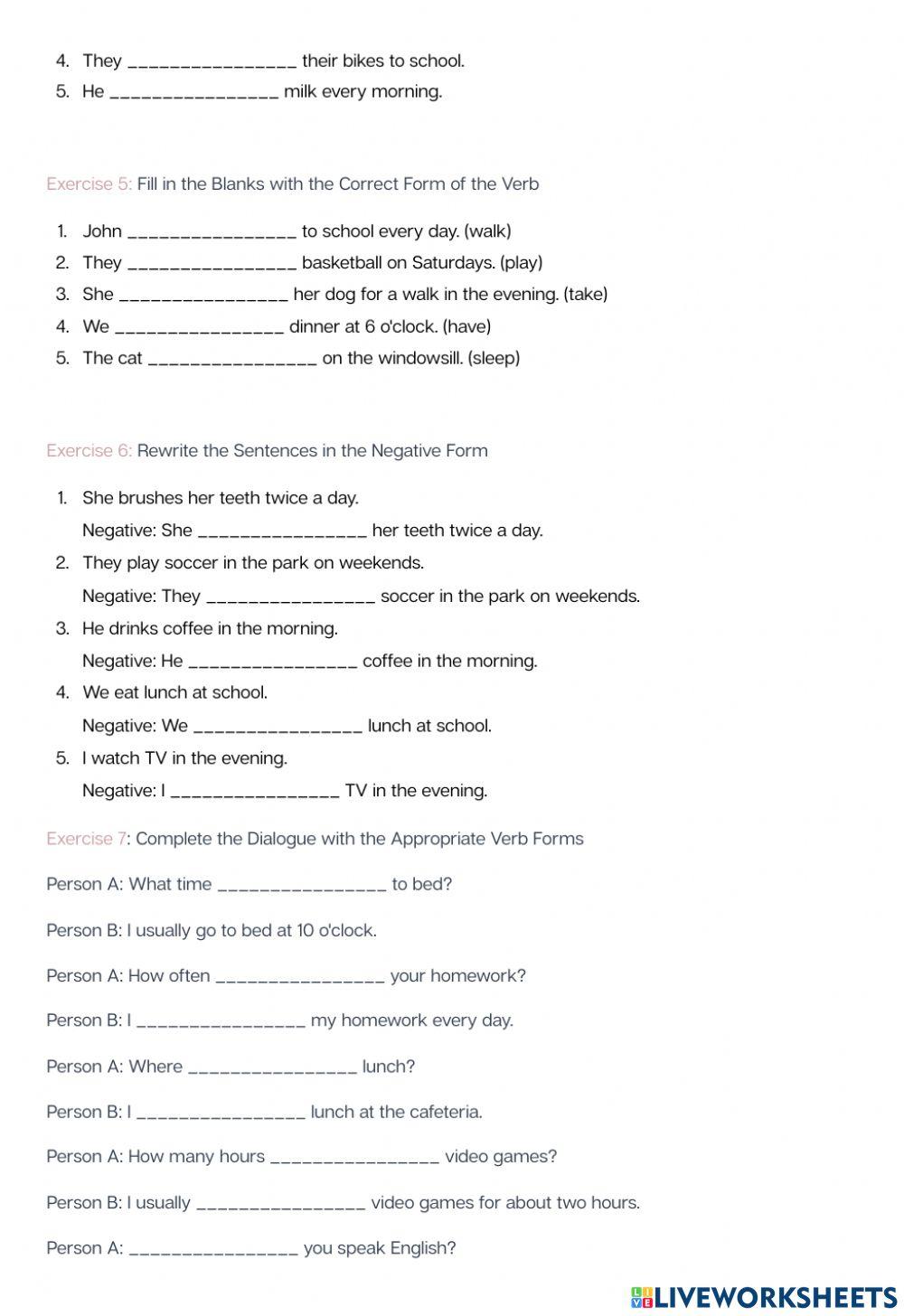 Simple Present Review