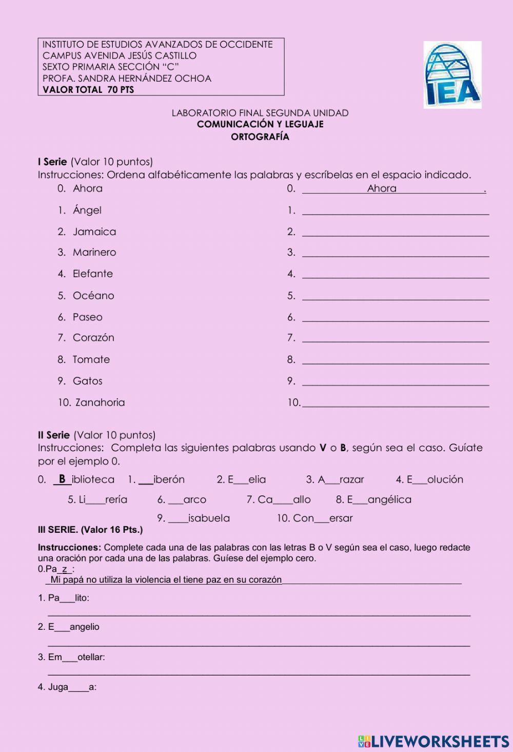 Ortografía final IIU