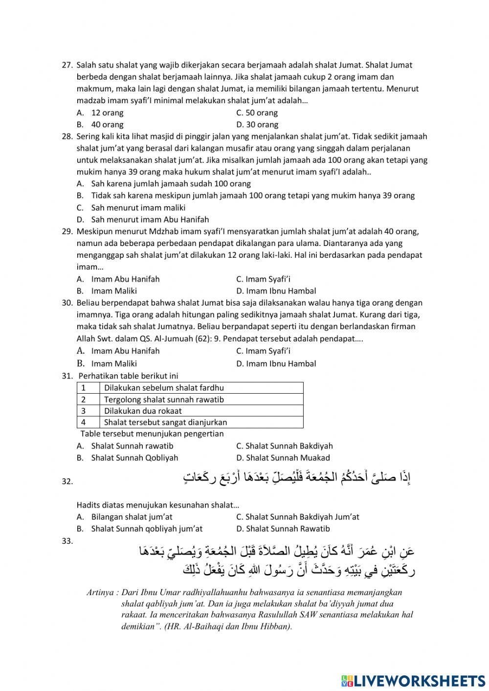 PAS Ke NU an kelas 8