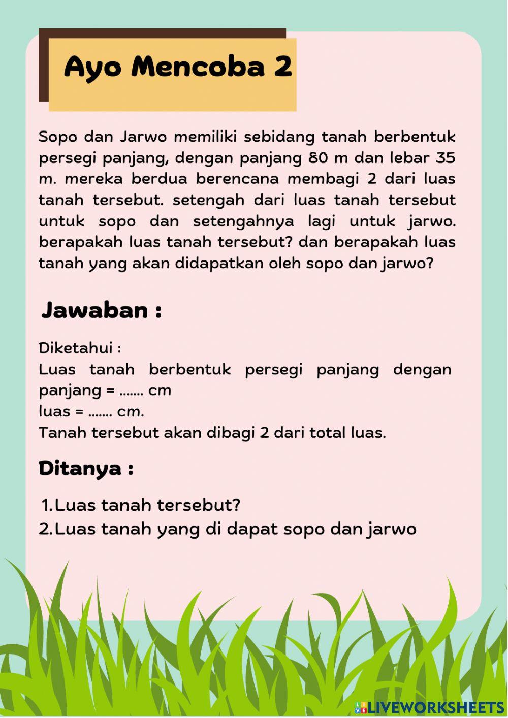 E-LKPD Persegi Panjang