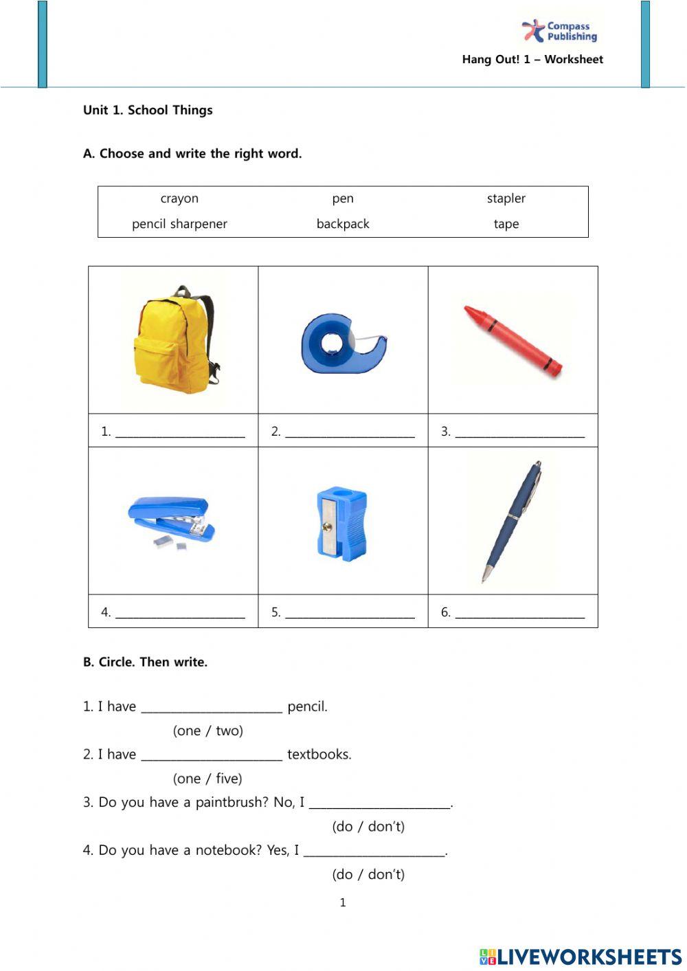 School Subjects hang out 1