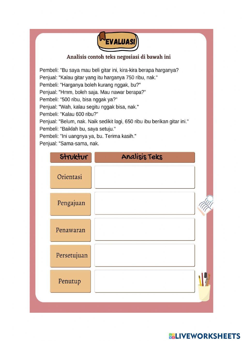 Menganalisis Struktur Teks Negosiasi