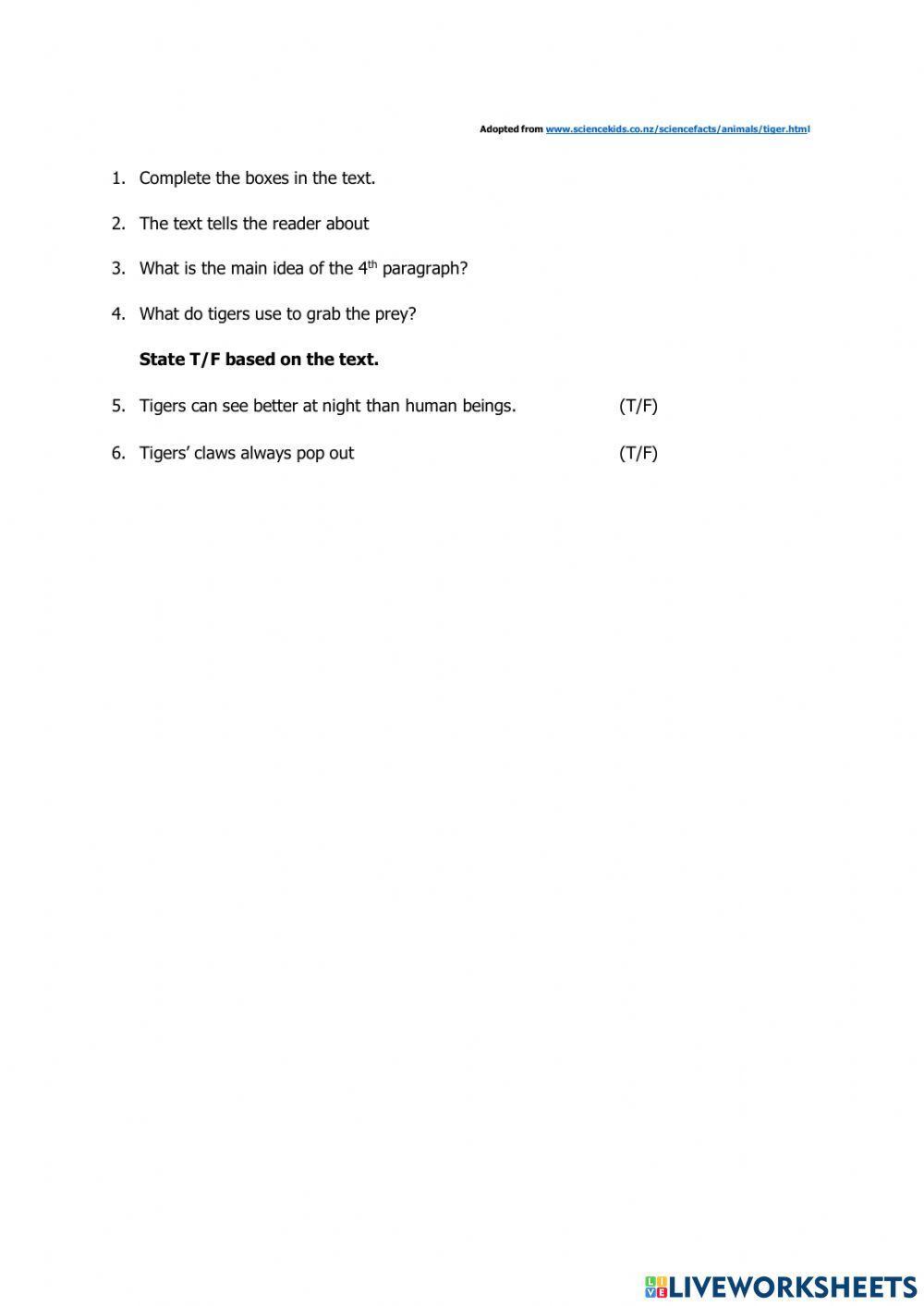 EXERCISE ON REPORT TEXT
