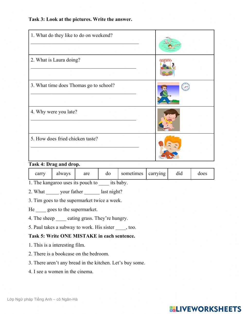 Placement Test - Lớp Ngữ Pháp Tiếng Anh (Ms Ngân - Ms Hà)