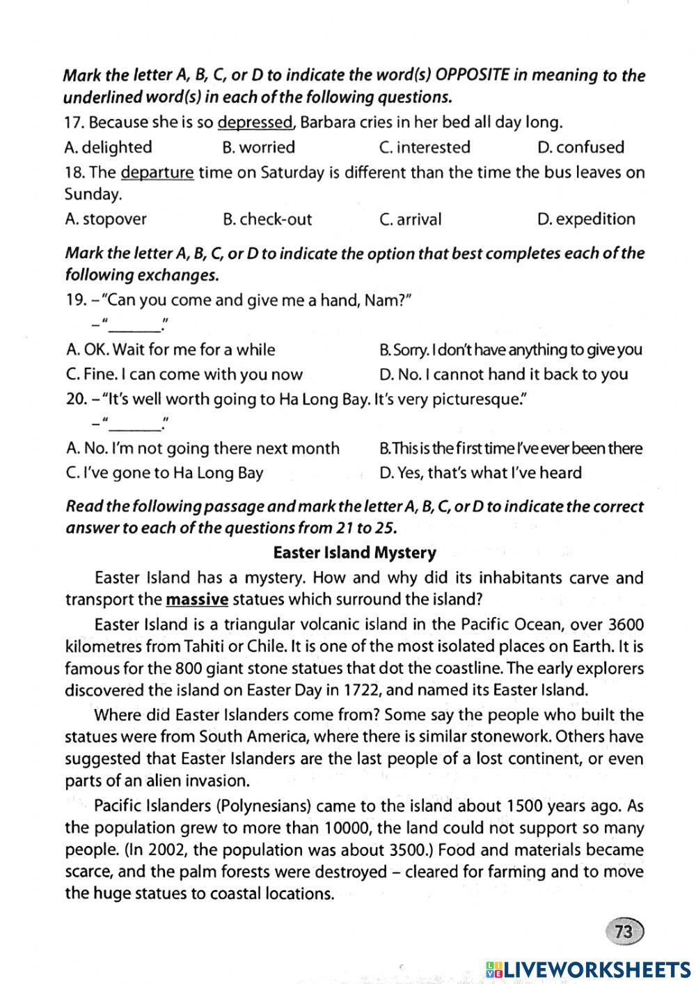 Ôn thi vào 10 - Practice Test 12