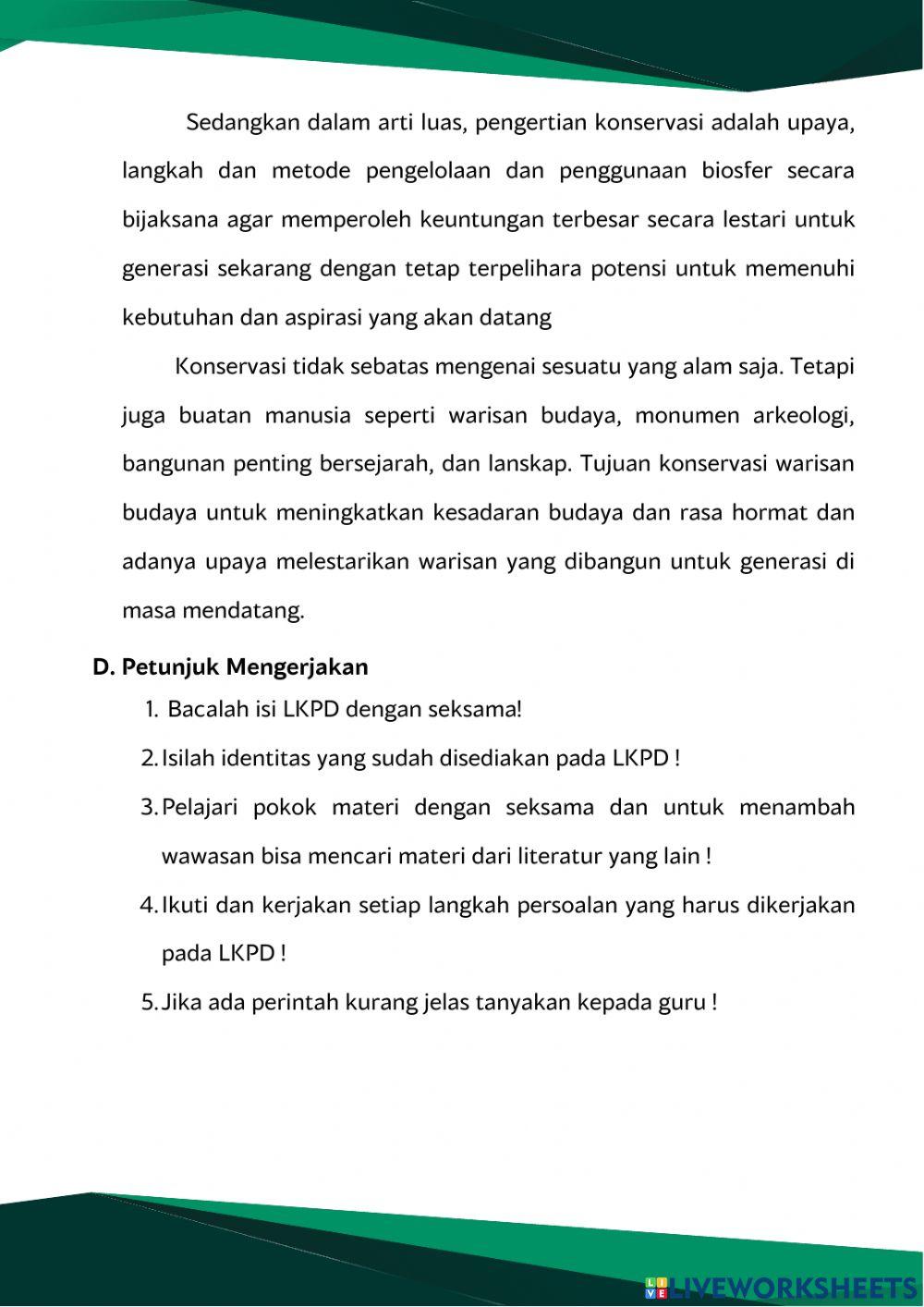 LKPD Konservasi Lingkungan