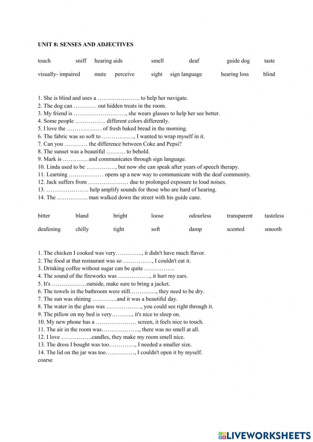 Vocabulary Unit 8 NEIU4