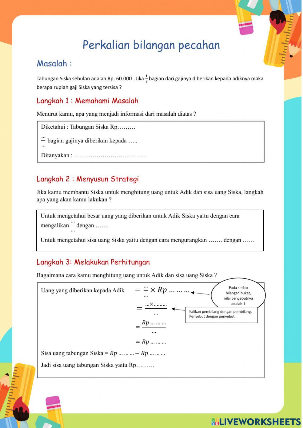 LKPD Pertemuan 1 - SOAL PEMECAHAN MASALAH BERORIENTASI AKM