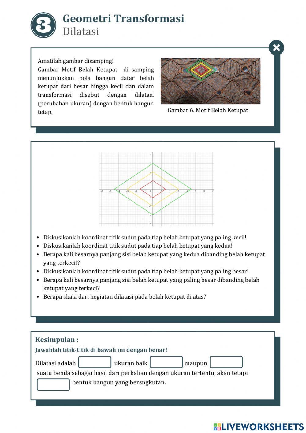 LKPD Etnomatematika Transformasi Geometri