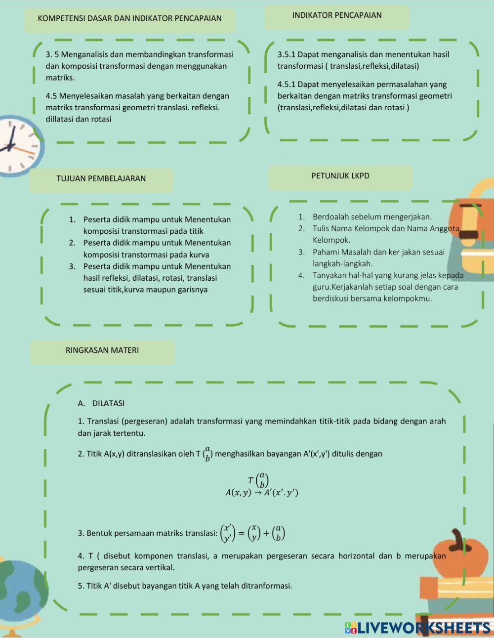 E-lkpd transformasi geometri