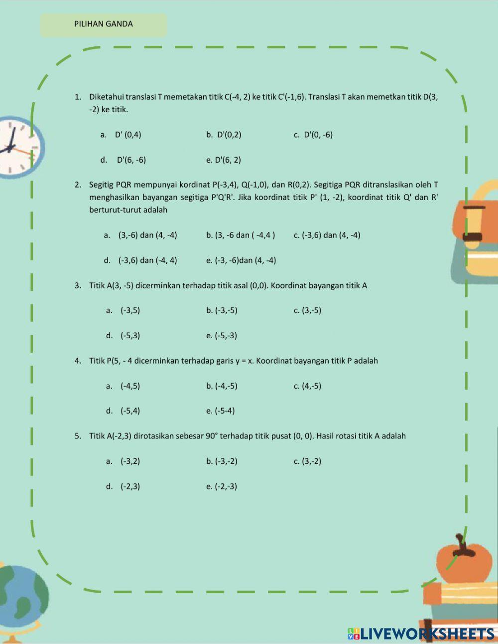 E-lkpd transformasi geometri