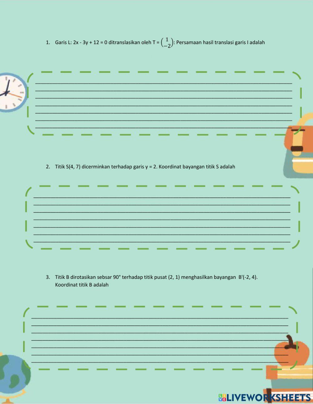E-lkpd transformasi geometri