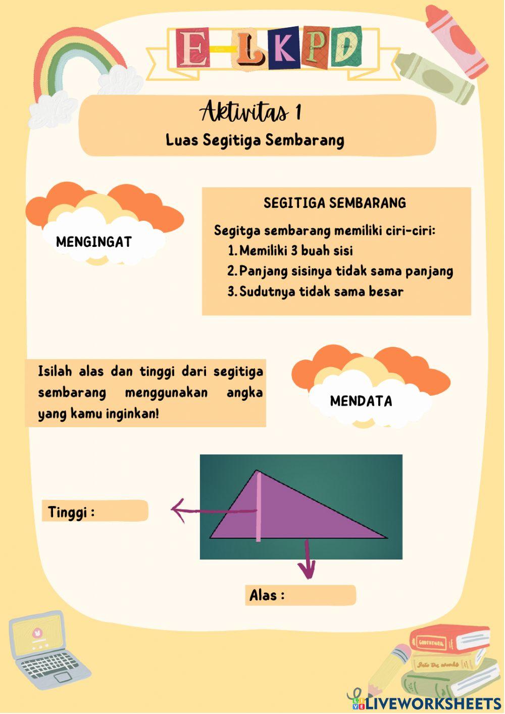 E- LKPD Bangun Datar Segitiga