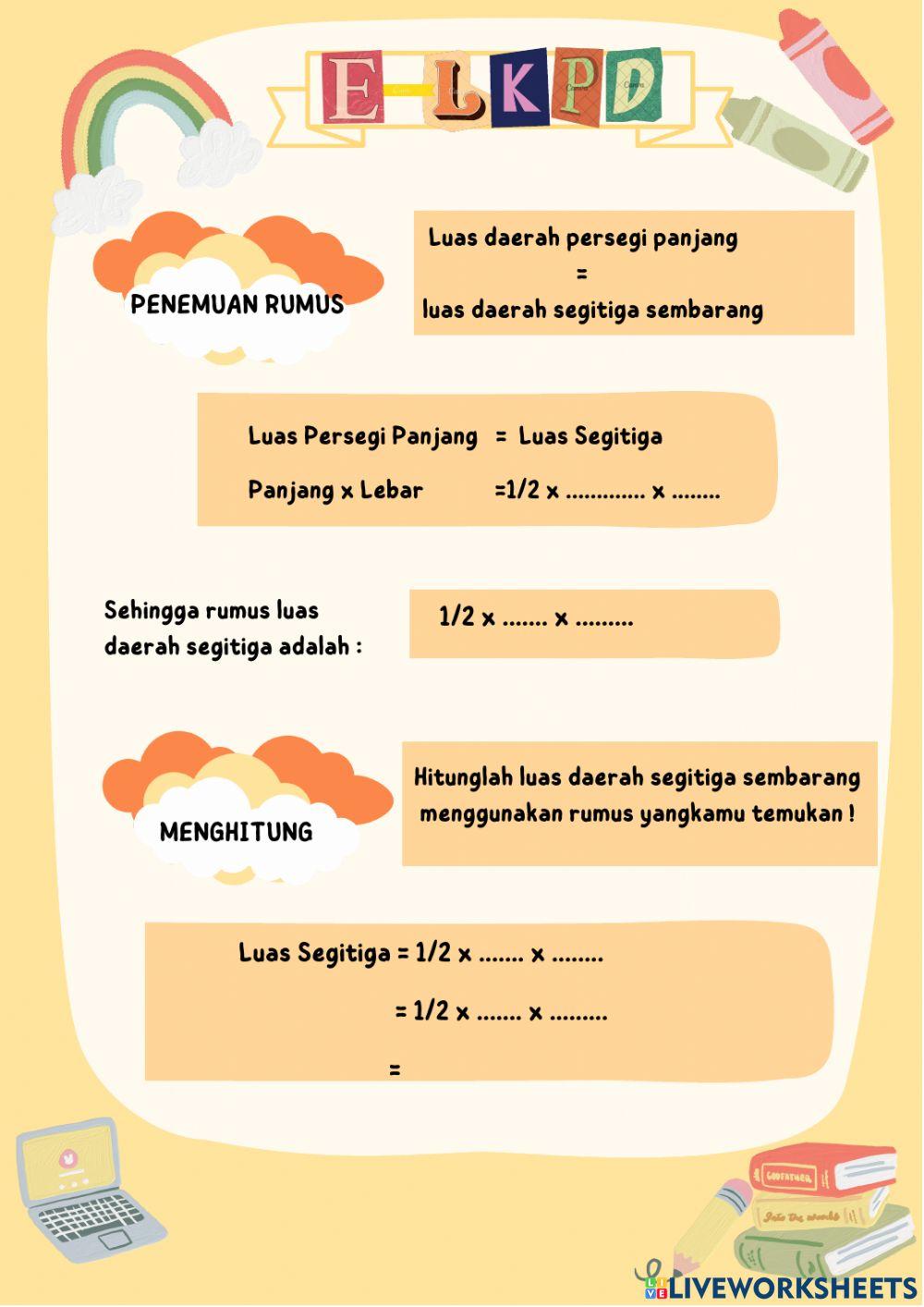 E- LKPD Bangun Datar Segitiga