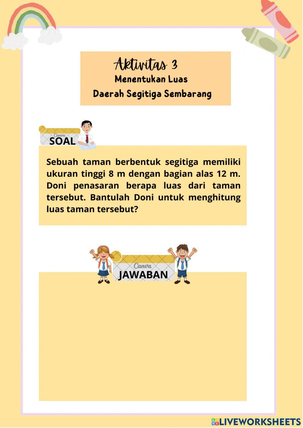 E- LKPD Bangun Datar Segitiga