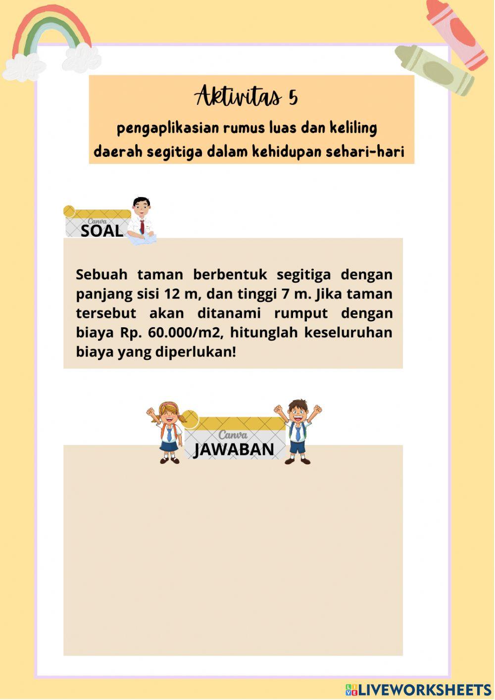 E- LKPD Bangun Datar Segitiga