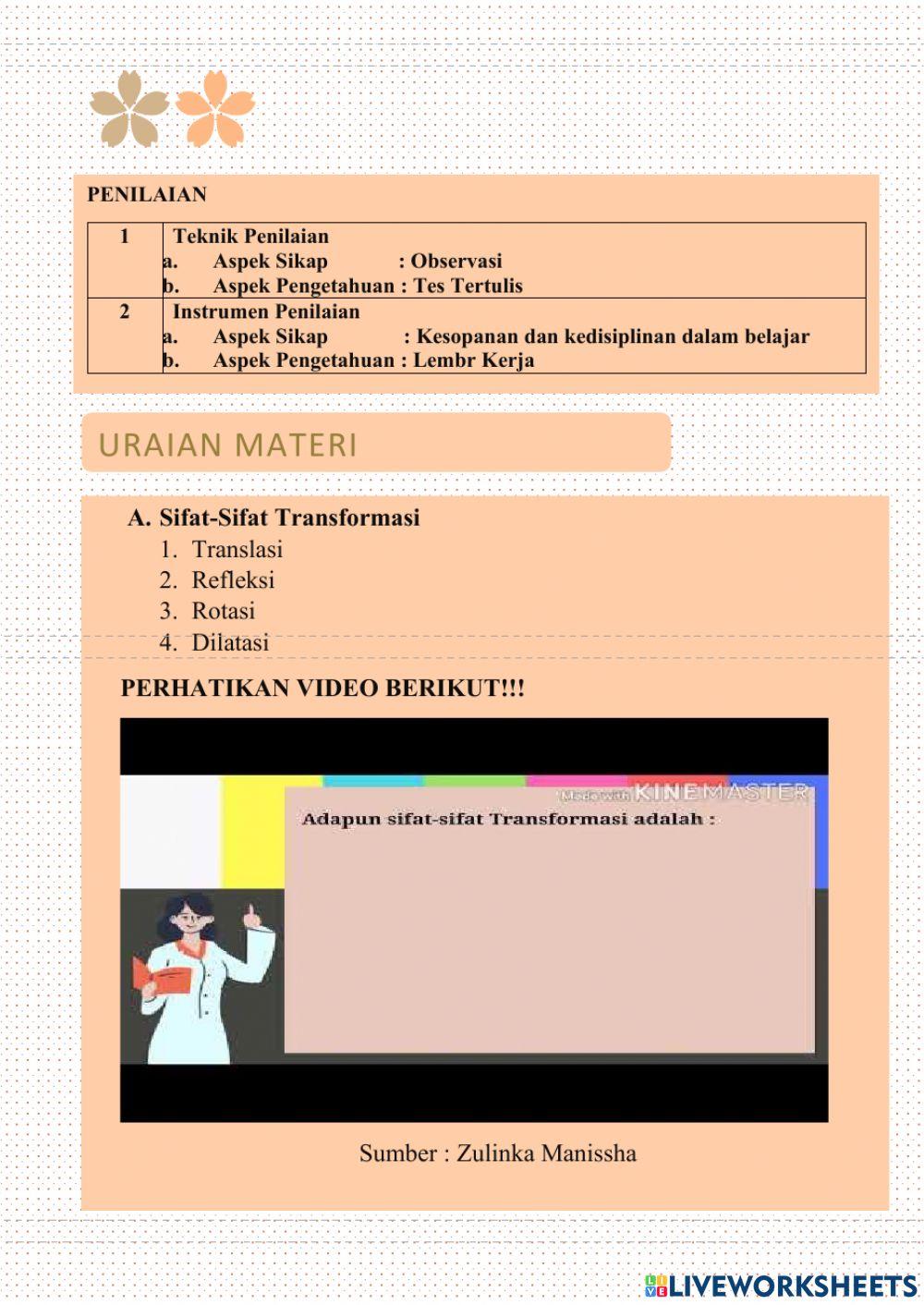 LKS Interaktif Transformasi Geometri