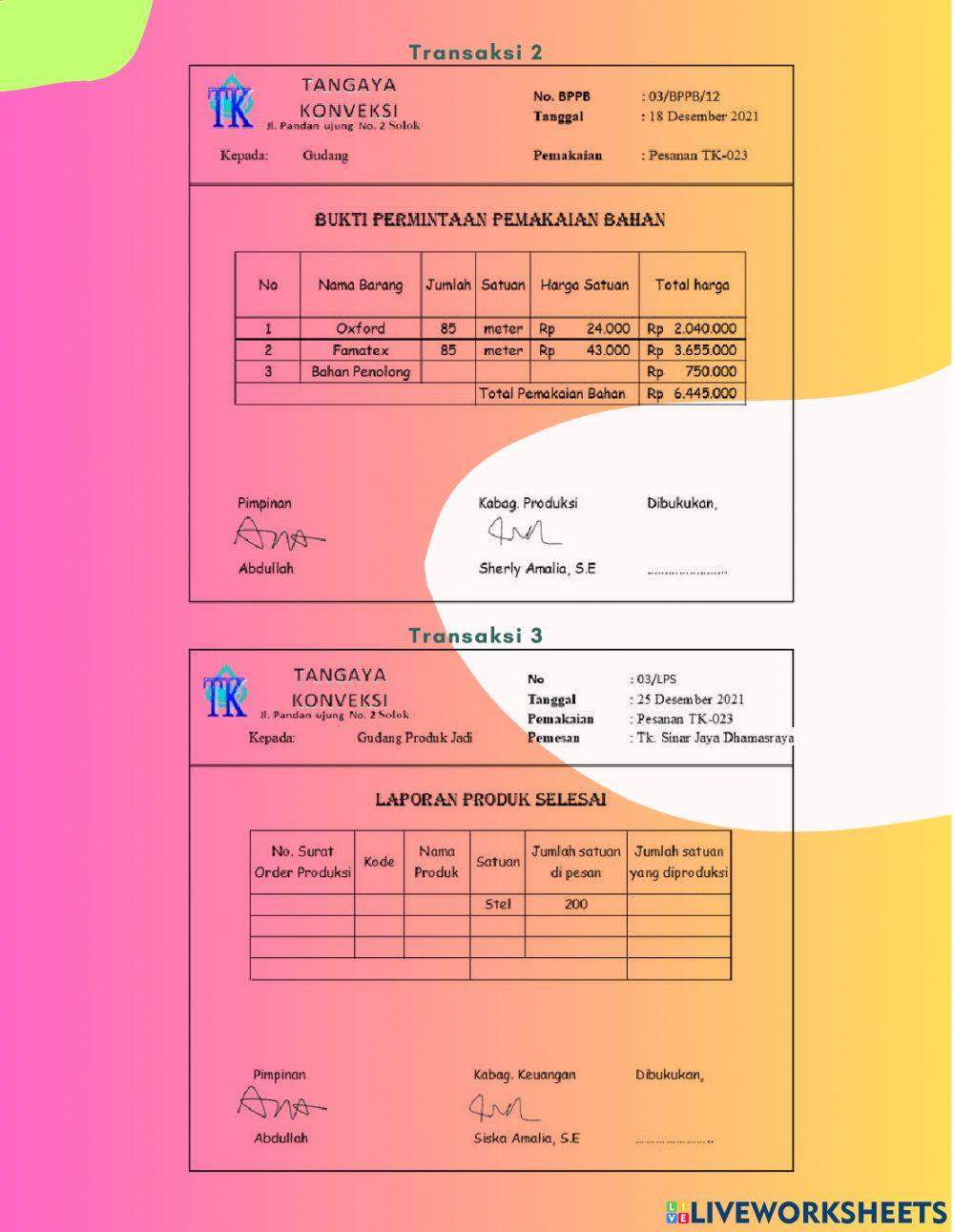 Kel 3 Pemakaian Bahan Baku dan Produk Jadi