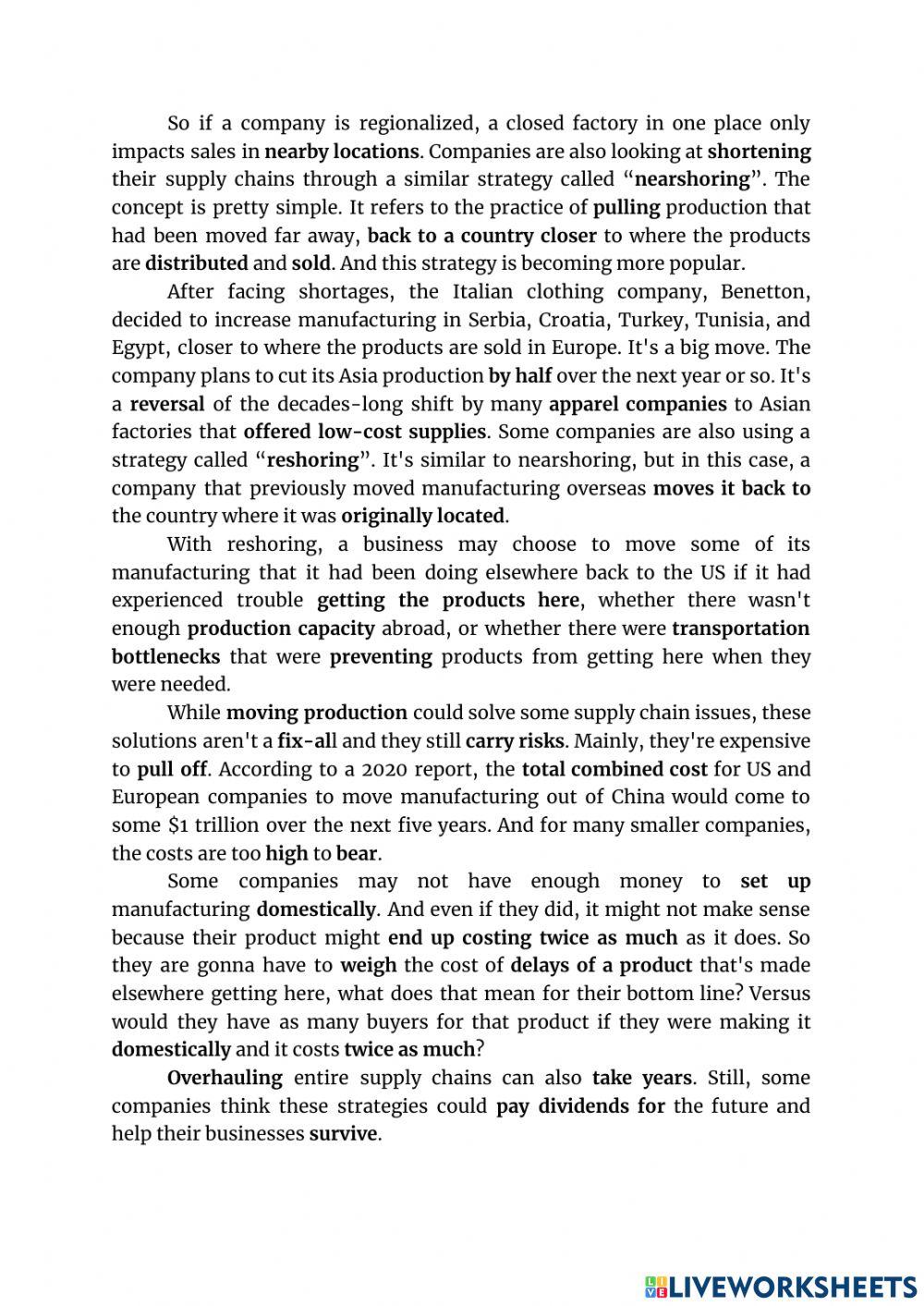 How Companies Are Overhauling Supply Chains to Ease Bottlenecks