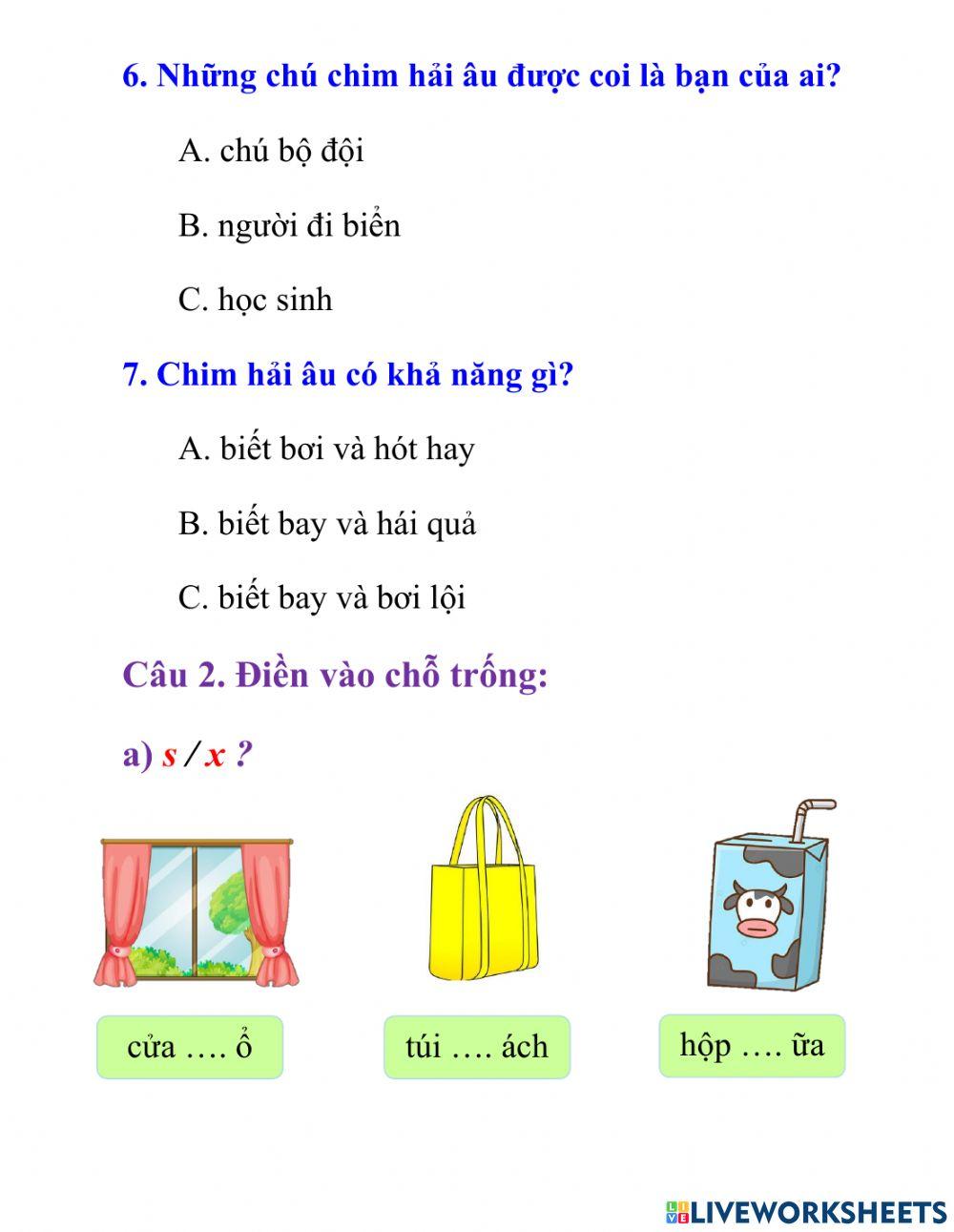 Tiếng Việt Hk2-Loài chim của biển cả-Lớp1