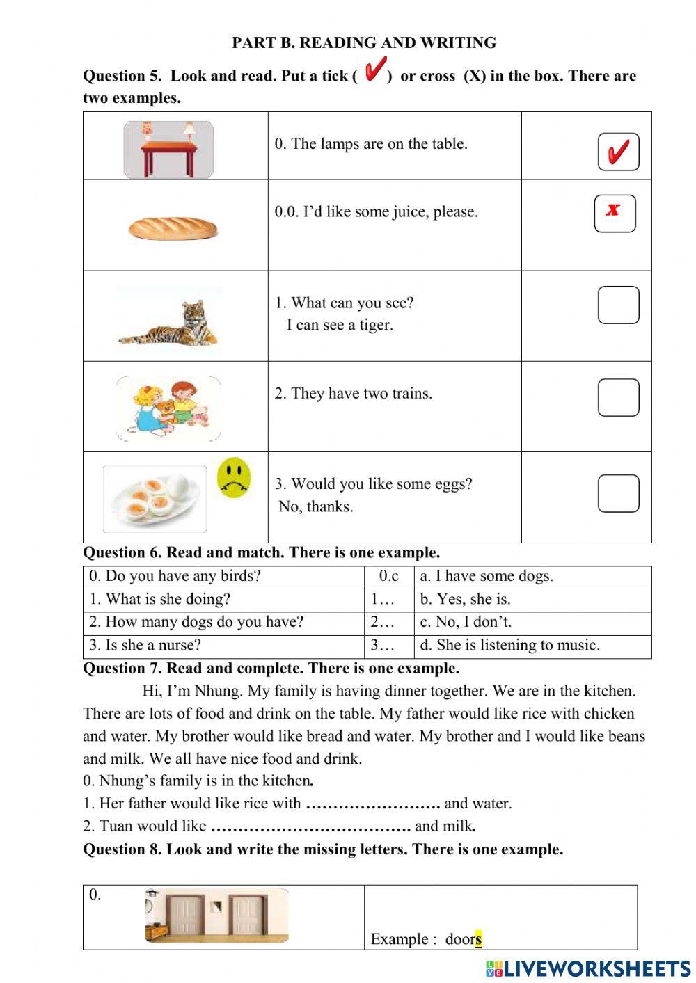 second test grade 3 No6