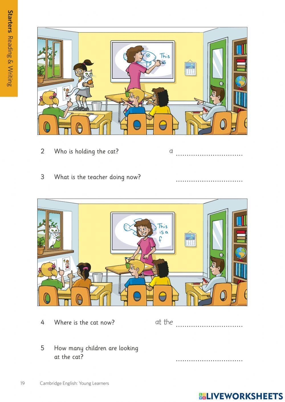 Starters Reading and Writing Cambridge 2017