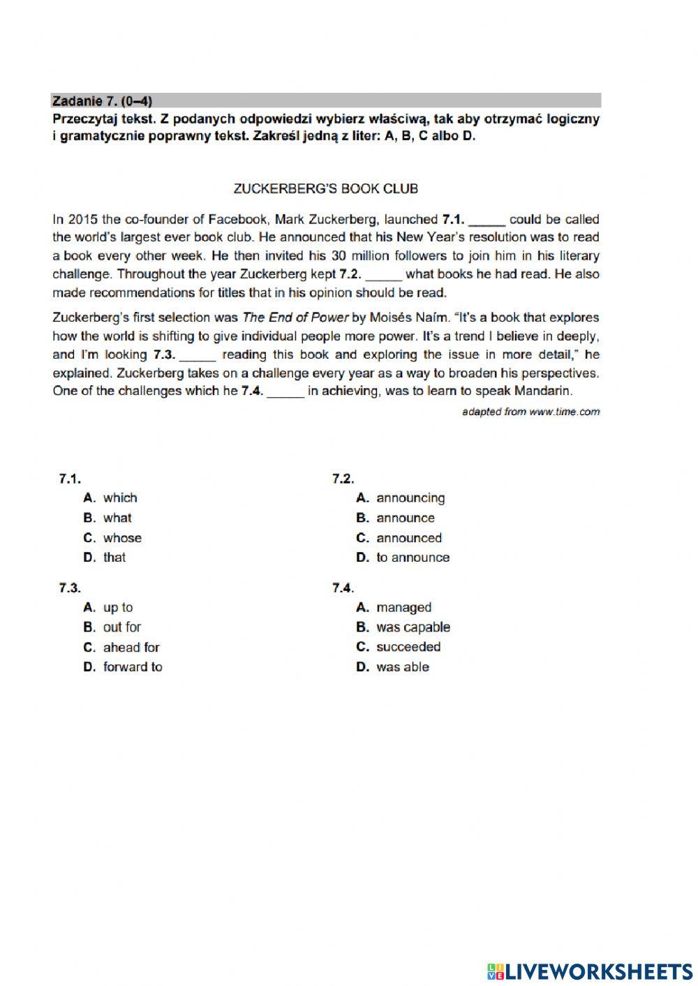 Matura rozszerzona trening