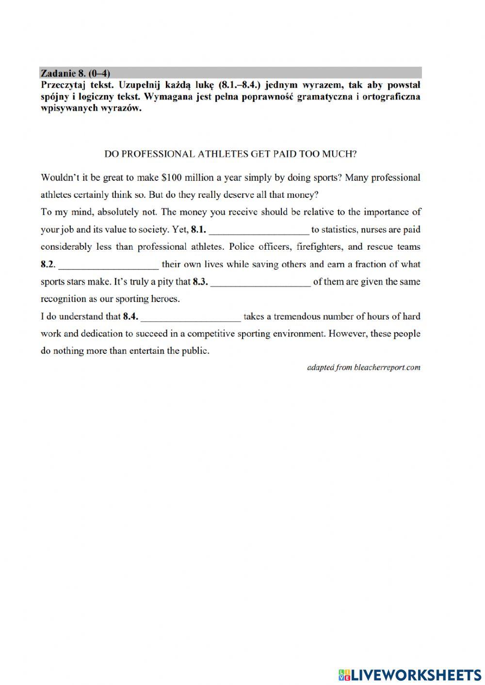 Matura rozszerzona trening