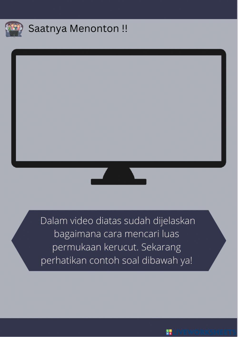 Media interaktif luas permukaan kerucut