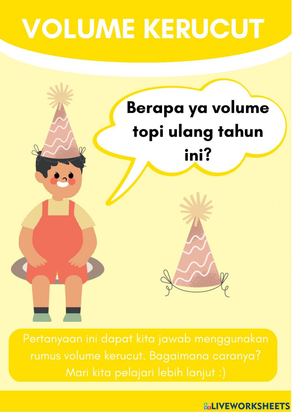 Media interaktif volume kerucut