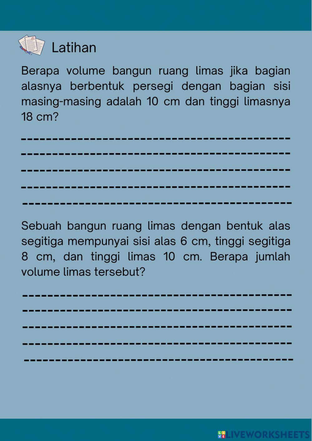 Media interaktif volume limas