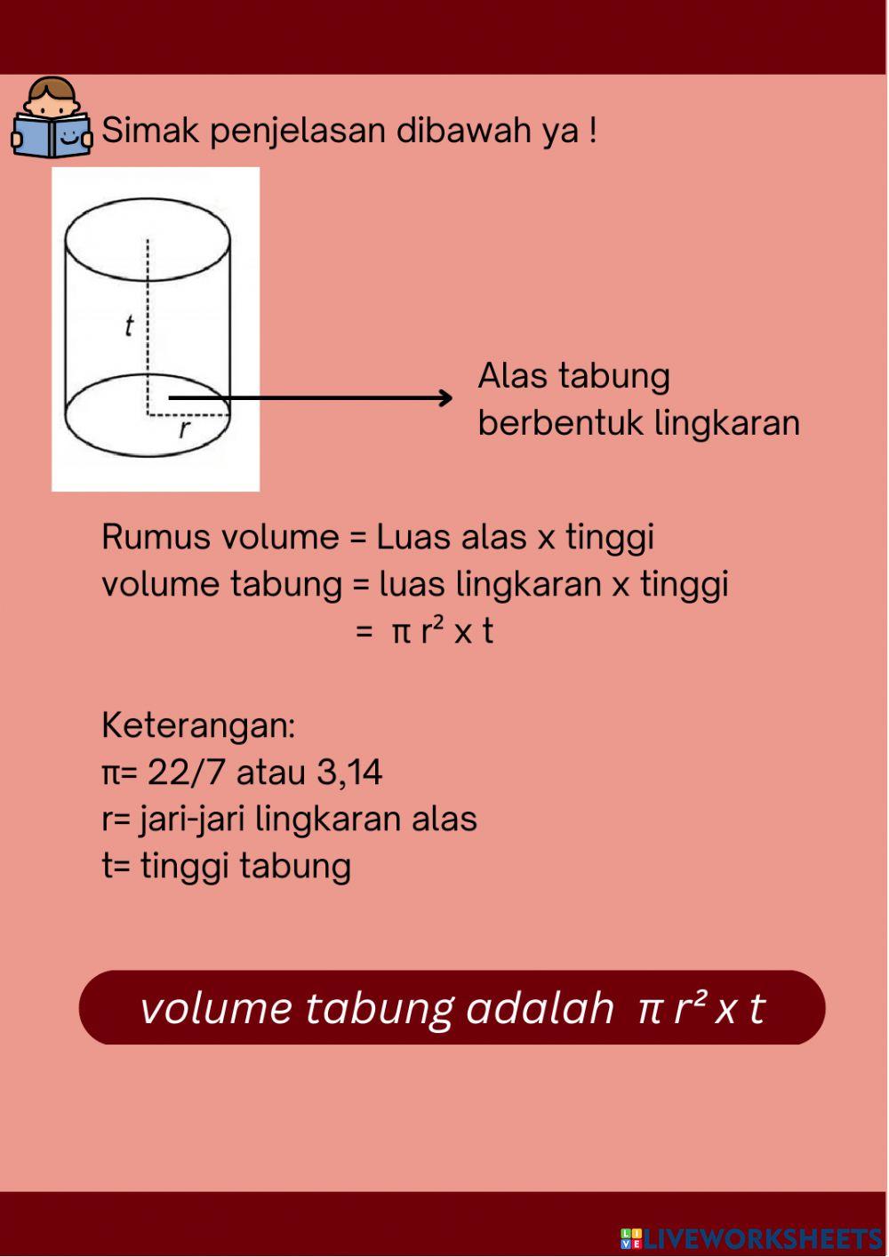 Media interaktif volume tabung