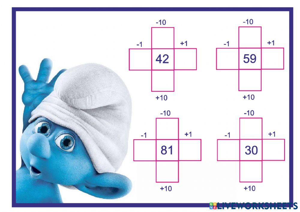 Juego de la Cruz con los Pitufos