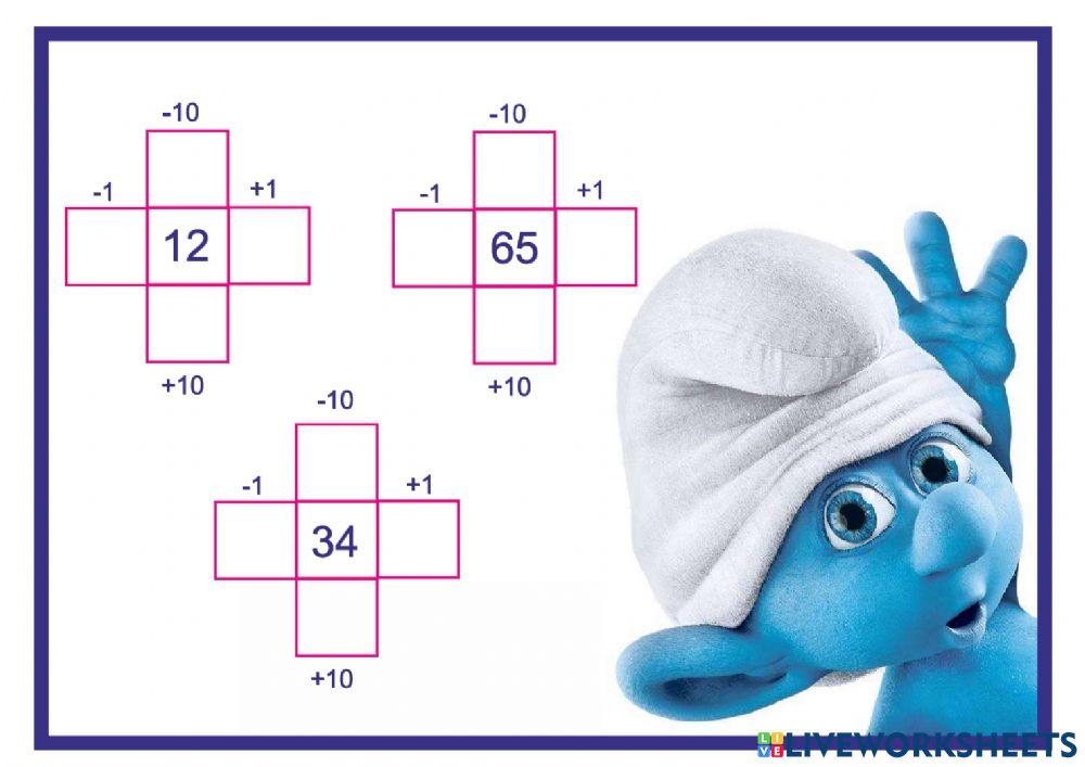 Juego de la Cruz con los Pitufos