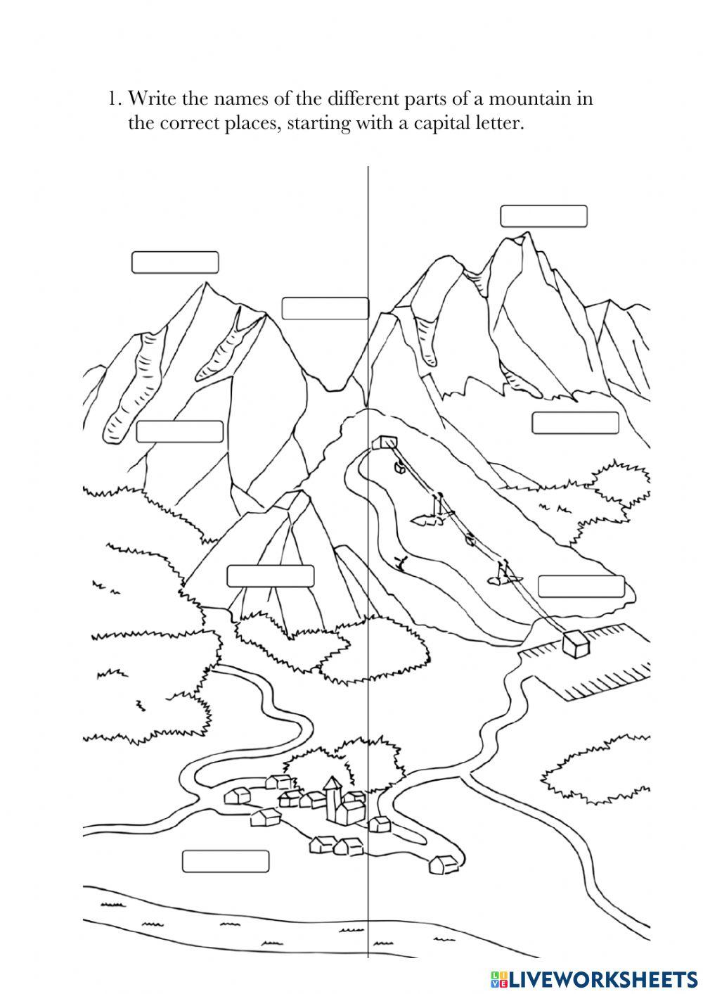 Mountains by Ms. Banu online exercise for | Live Worksheets